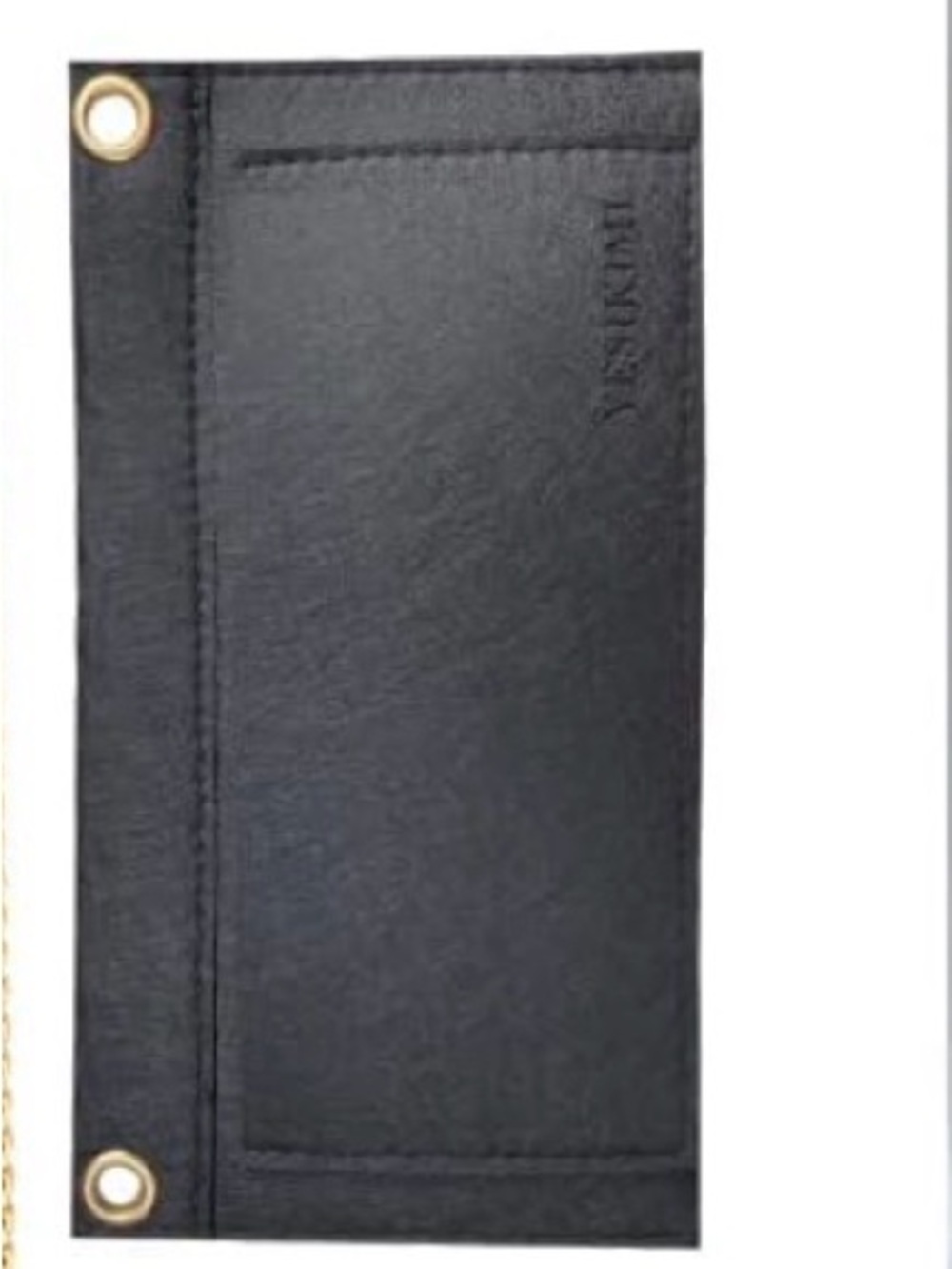 Saint Laurent Black Chevron Leather Wallet with Gold YSL Emblem Crossbody - Picture 8 of 15